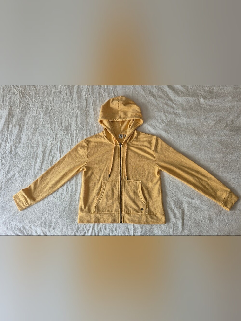 Roxy Women's' Yellow Zip-Up Hooded Sweater